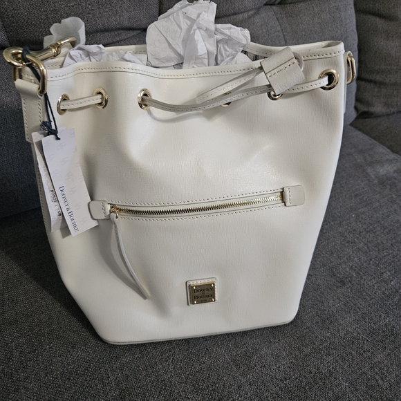 Dooney & Bourke Saffiano Drawstring Bag NWT and Dustbag